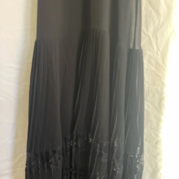 Zimmermann Black Ruffle Maxi Dress Quiet Luxury Pleated Gown Size 0 NEW - Picture 5 of 16